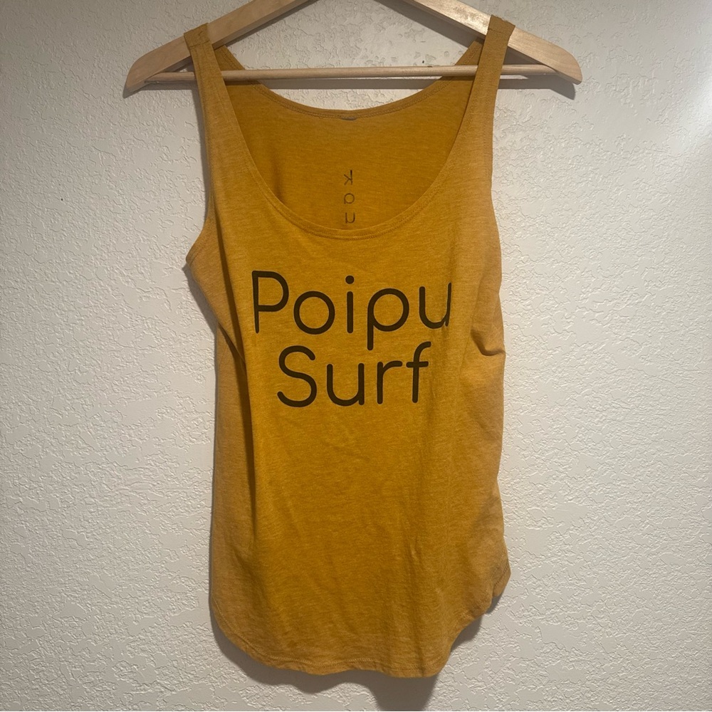 Poipu Surf Yellow Tank Top
